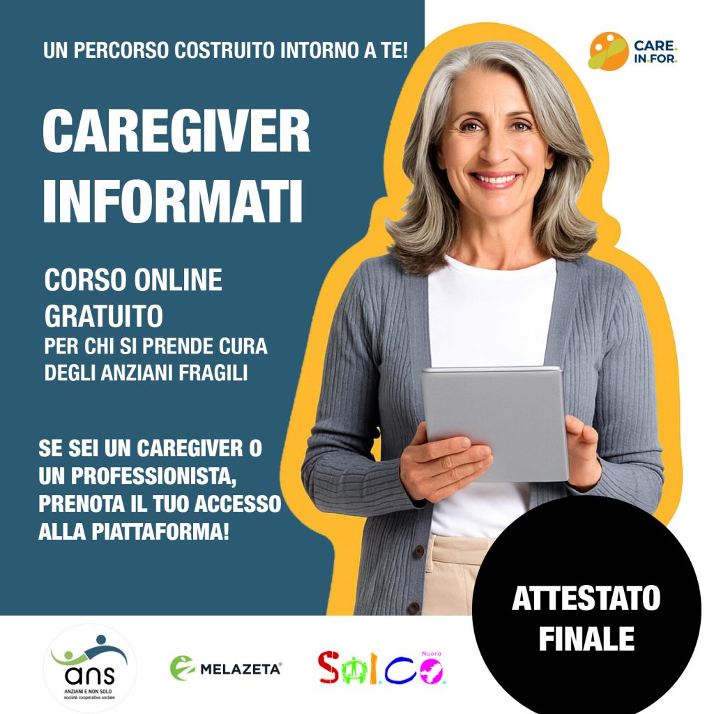 Il corso pensato per chi, familiare o professionista, si prende cura delle persone anziane fragili.