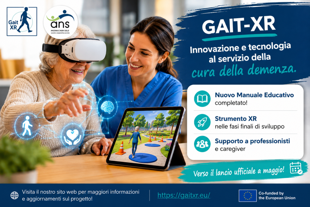 Online la terza Newsletter  che racconta due sviluppi chiave del progetto: il completamento del nostro innovativo manuale educativo dedicato all’assistenza e al supporto delle persone con demenza e l’imminente finalizzazione dello strumento XR, attualmente nelle ultime fasi di sviluppo.
